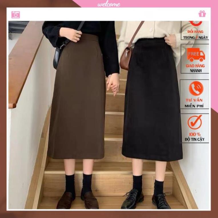 Chân Váy Dài midi ,Váy dài xẻ sau phong cách hàn quốc mã 306