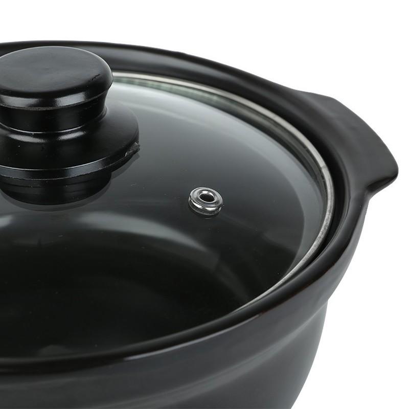 Nồi Đất Nắp Kính 1Lít - Nồi Đất Kho Cá , Kho Thịt