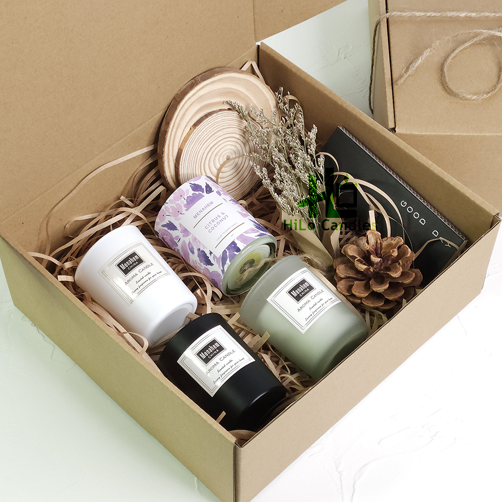 SET QUÀ TẶNG Sinh Nhật Tốt Nghiệp Năm Mới - Nến Thơm Aroma Menahem - HiLo Candles