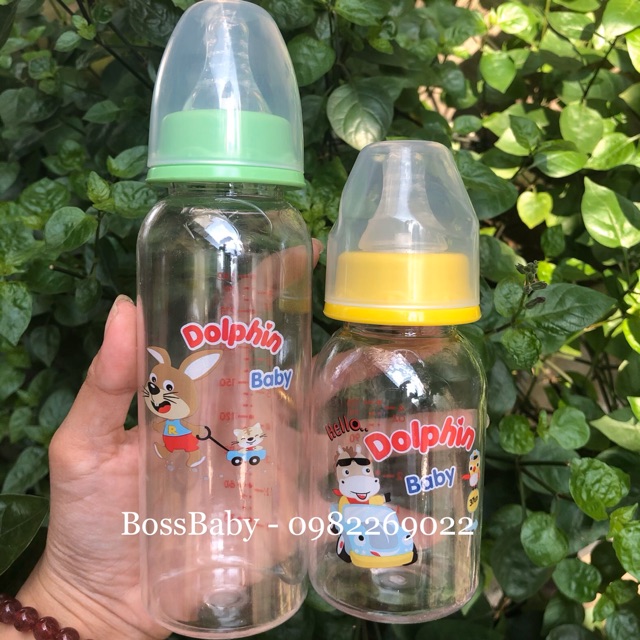 Bình Sữa Dolphin Cổ Hẹp 120Ml/250Ml
