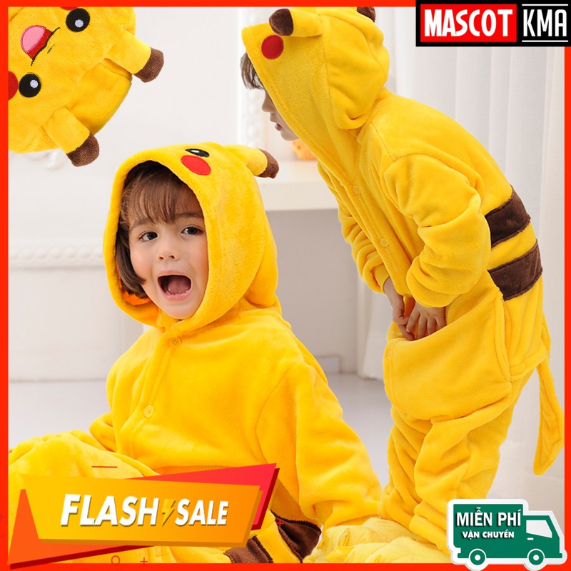 [Giảm 30k - Freeship] BỘ ĐỒ THÚ MÈO VÀNG CAO CẤP TRẺ EM