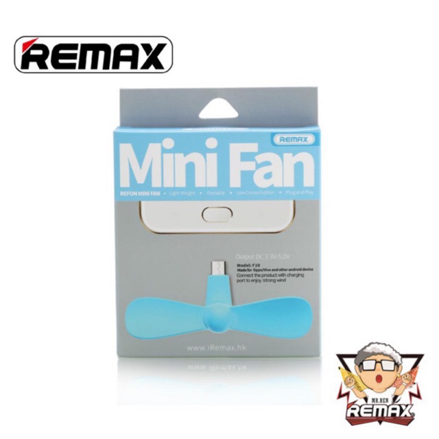 Quạt mini Remax F10 ( chân cắm iPhone và Micro )