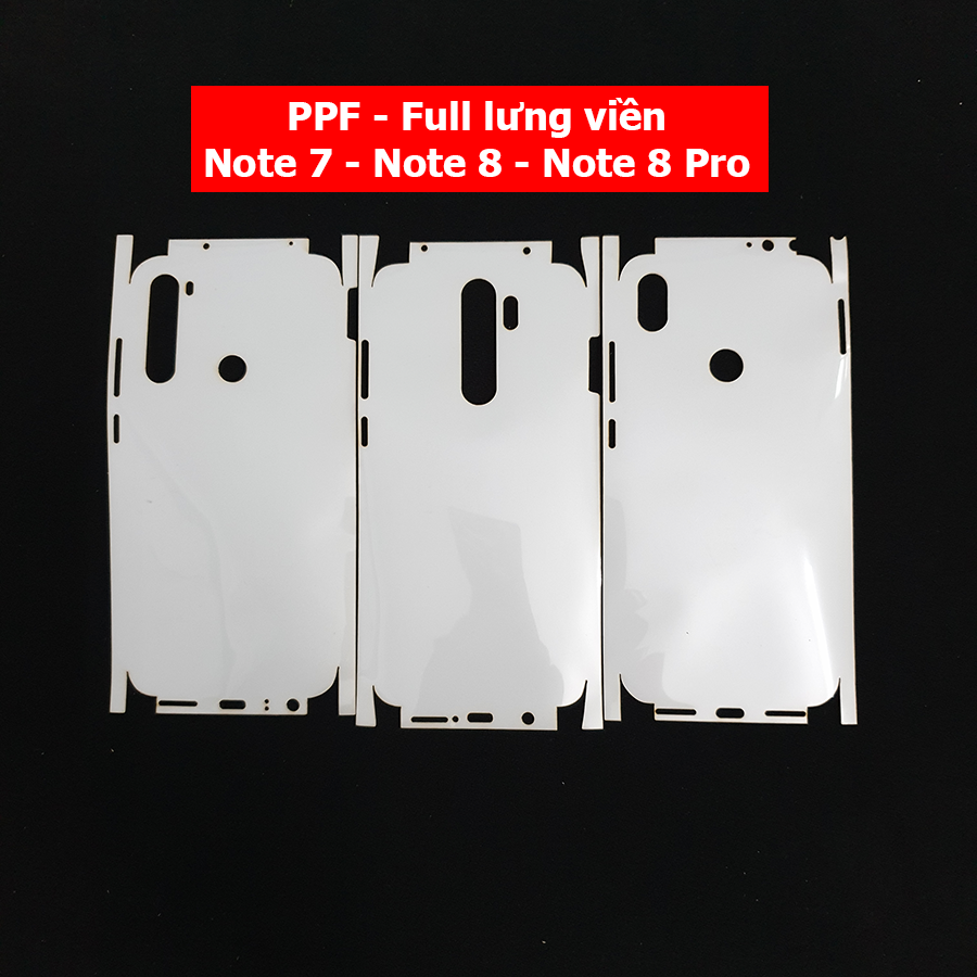Miếng dán PPF full viền Xiaomi Redmi Note 7 Note 8 Note 8 Pro