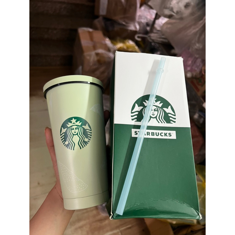 Ly Giữ Nhiệt Starbuck XANH MINT 532ml Siêu Sịn Sò ( Bình Giữ Nhiệt Xanh )