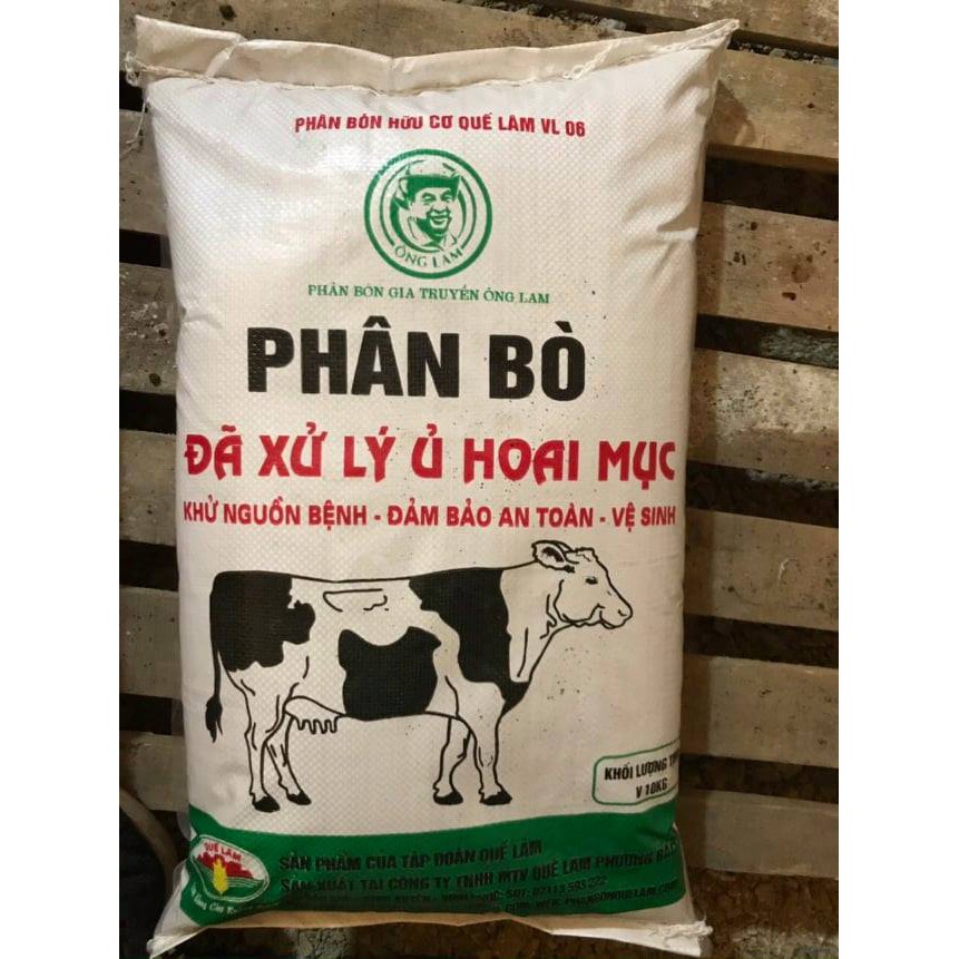 Bao 10kg Phân bò hoai mục đã xử lý Quế Lâm