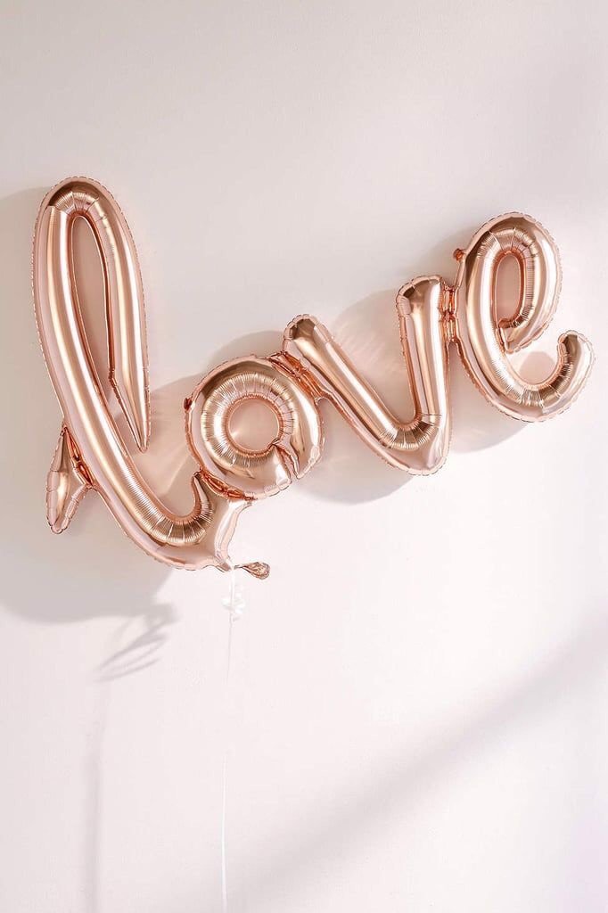 Bong bóng chữ love trang trí cầu hôn rosegold balloon hpni51