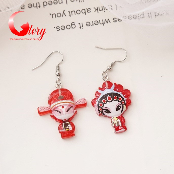 [HCM]Bông tai nữ cá tính Cung Hỷ Phu Thê Trung Hoa ngộ nghĩnh siêu dễ thương-Khuyên tai cute trang sức nữ cho phái đẹp 7G519008