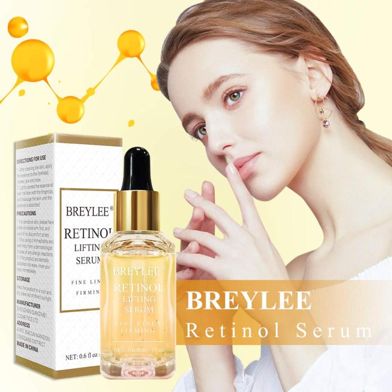 BREYLEE Retinol Firming Serum Lifting Smoothing Tightening Remove Fine Lines Fade Wrinkles Anti Aging Antioxidant Brightening Skin Care 17ml cao cấp