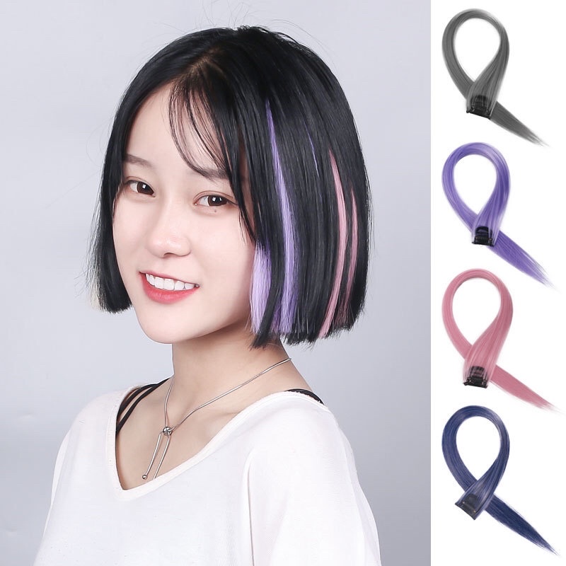Tóc giả kẹp high light mảnh to 7cm QiQishop