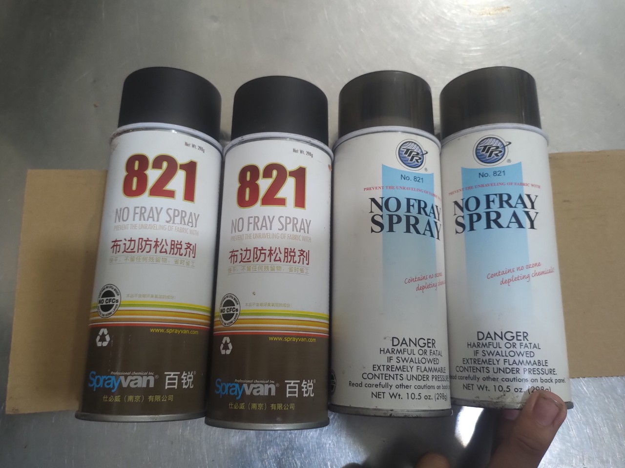 chai chống quăn mép vải 821 tốt