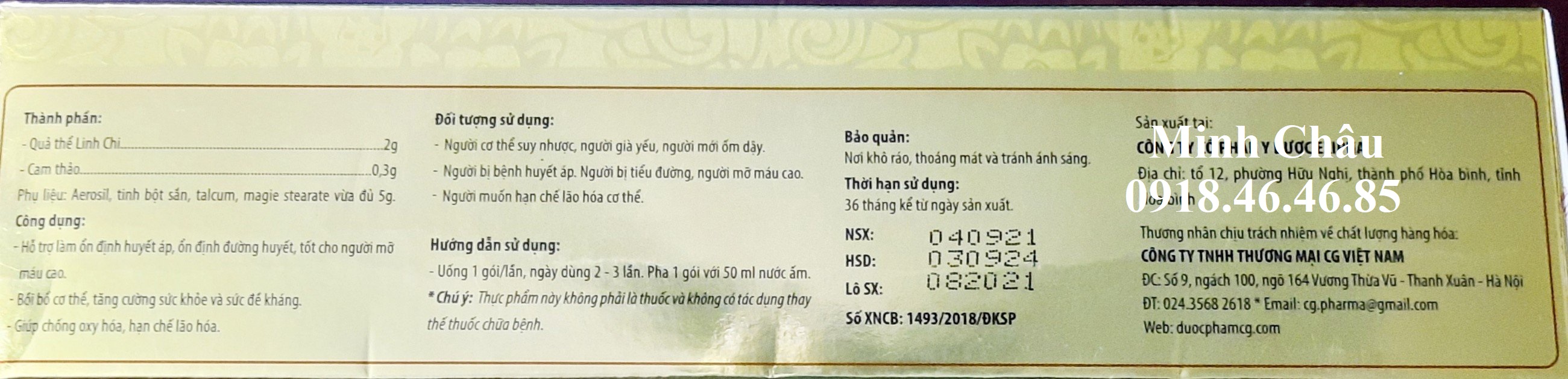 [HCM]Trà LINH CHI NHẤT LONG