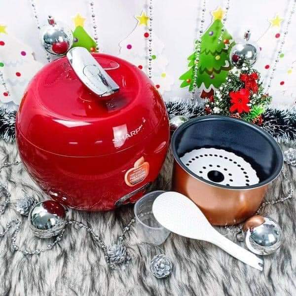 🍎🍎🍎 NỒI CƠM ĐIỆN SHARP KS-A08 MÀU ĐỎ - Hình quả táo độc đáo! 🍎🍎🍎