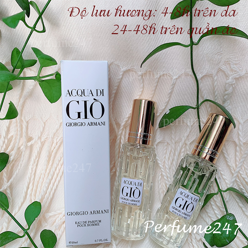[HCM]COMBO 2 CHAI NƯỚC HOA NAM GIÒ TRẮNG 20ML