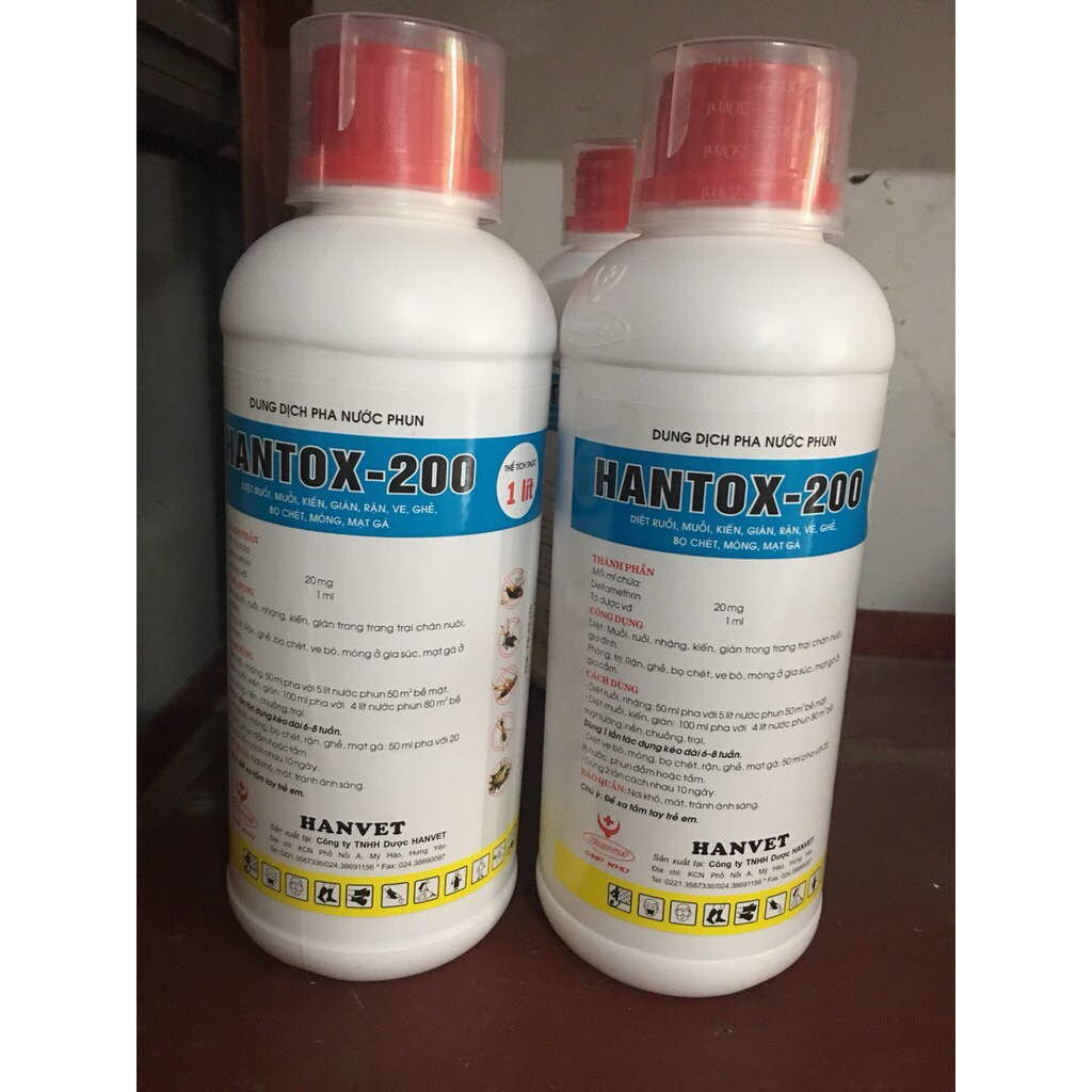 Thuốc diệt ruồi, muỗi, kiến, gián HANTOX200 (1 lít)