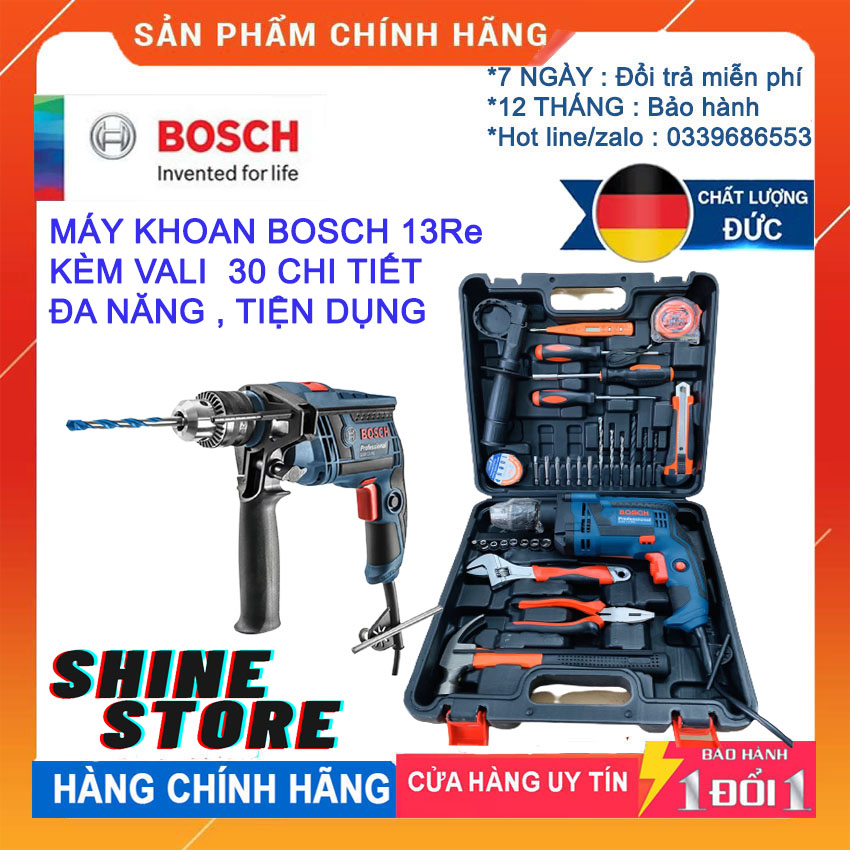 [HCM][SIÊU GIẢM GIÁ ] BỘ Máy khoan BOSSCH đa năng 30 chi tiết công xuất 1350w 13re động  KHOAN CẢ THẾ GIỚI BẢO HÀNH 1 NĂM