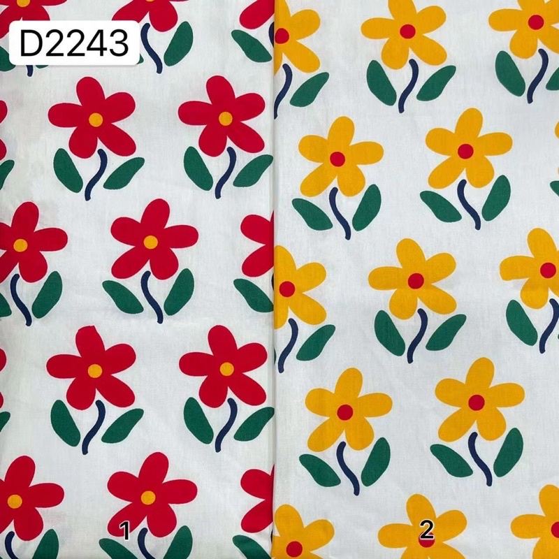 Vải thô cotton hoa đơn săc siêu đẹp may váy,áo xuân hè