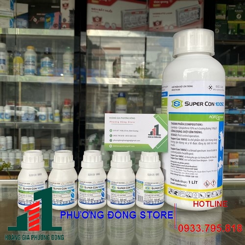 Thuốc diệt muỗi và côn trùng Super con 10SC (Chai 1 lít)
