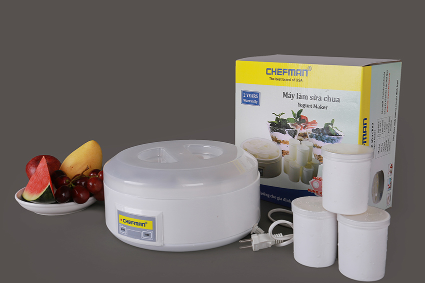 Máy làm sữa chua Chefman 8 cốc thủy tinh