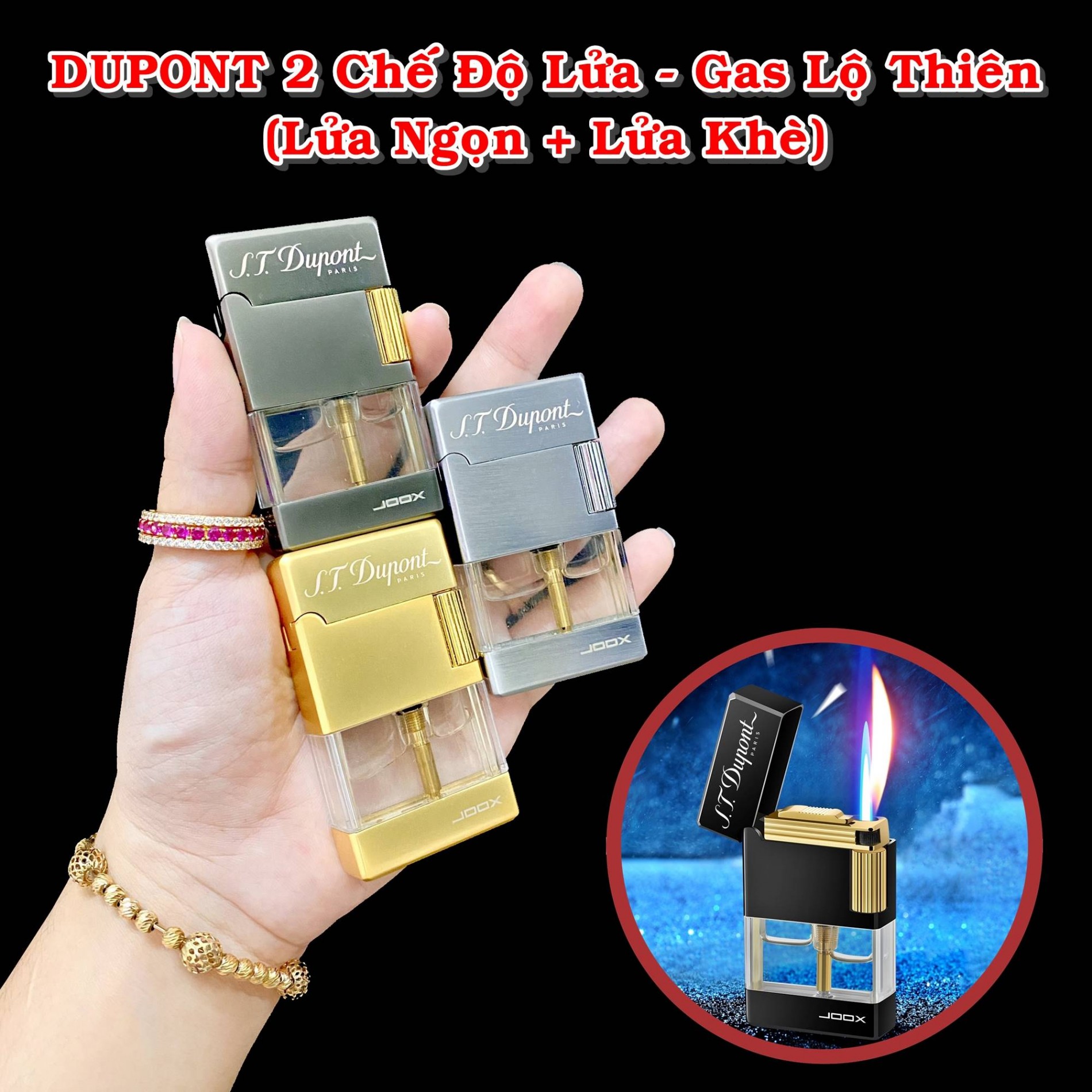 Dupont Lighter with 2 Fire Modes - Joox Limited Edition (S.T. Dupont) - (Gas Use)