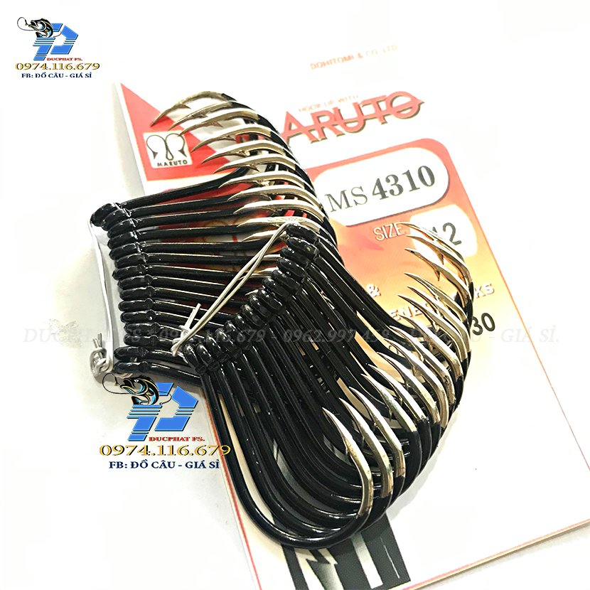 Marauto black No. 12 fishing hook