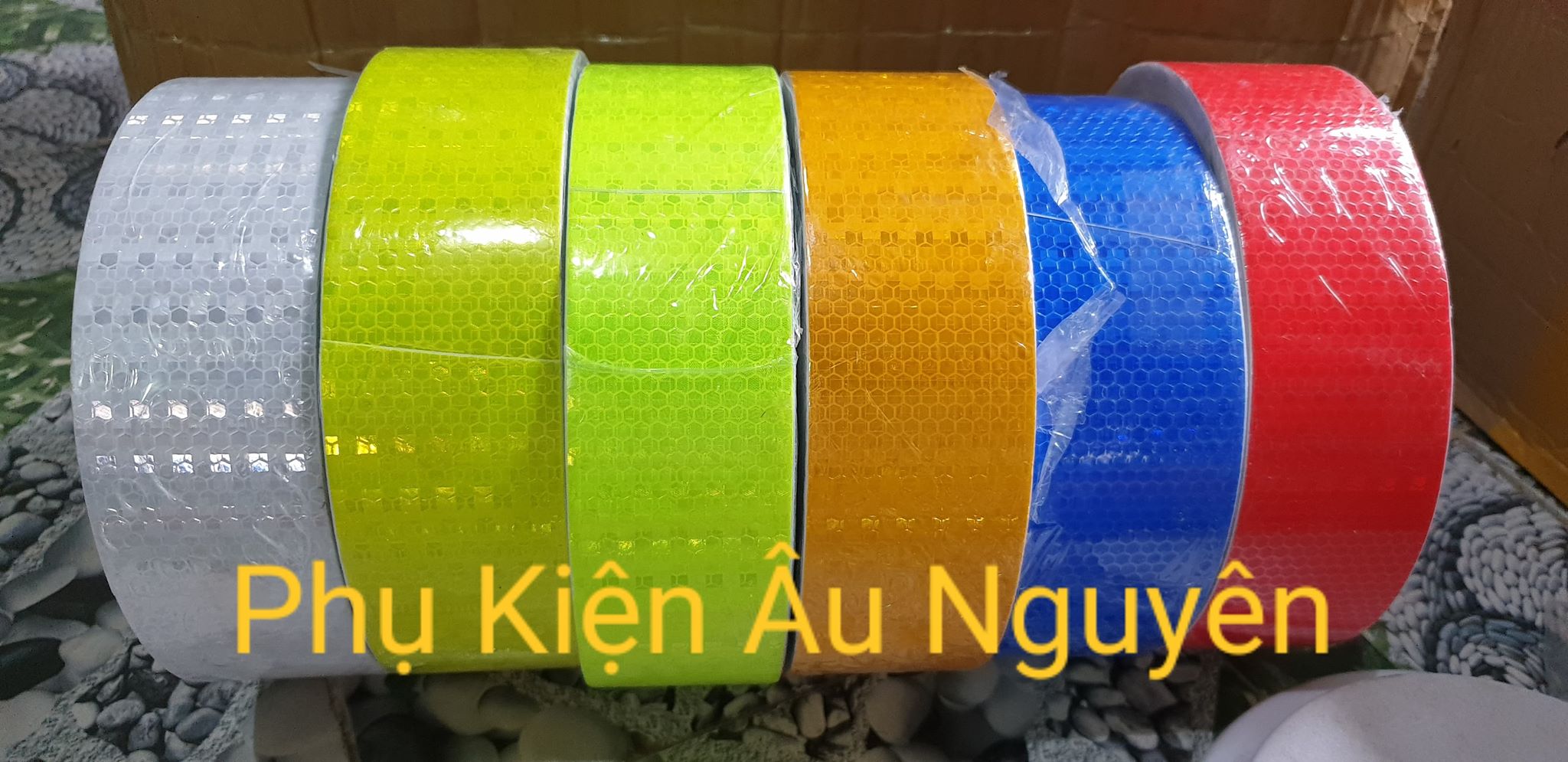 Decal phản quang rộng 5cm, bán lẻ theo mét (Nhiều màu)