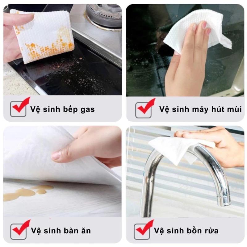 Khăn ướt lau bếp lau đồ đa năng 650gr
