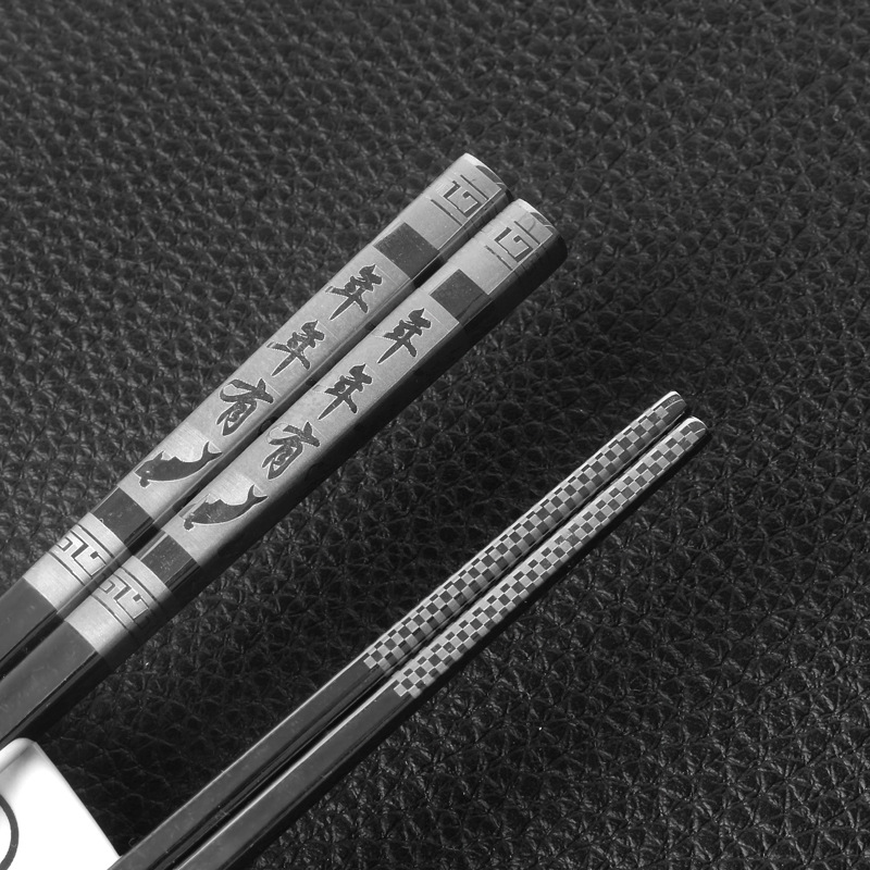 Set of 5 Pairs of High Quality 304 Stainless Steel Chopsticks