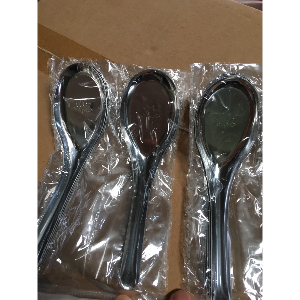 Thìa ăn cơm inox, sáng bóng không gỉ, môi phở