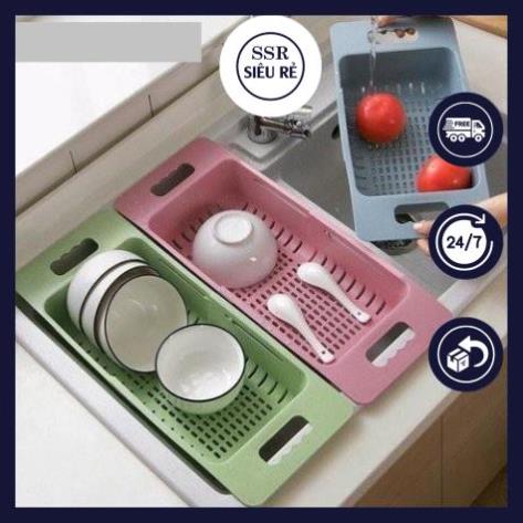 Rổ gác bồn rửa bát đa năng gấp gọn , khay gác bồn rửa bát