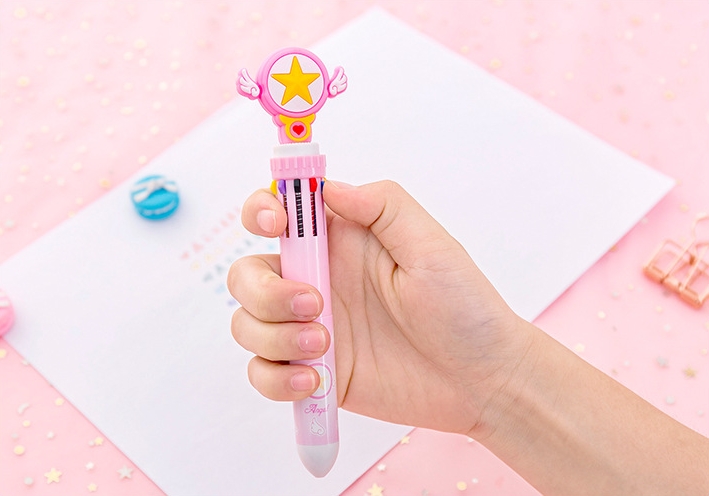 Bút Bi Bấm 10 Màu A1273 (Giao Ngẫu Nhiên)