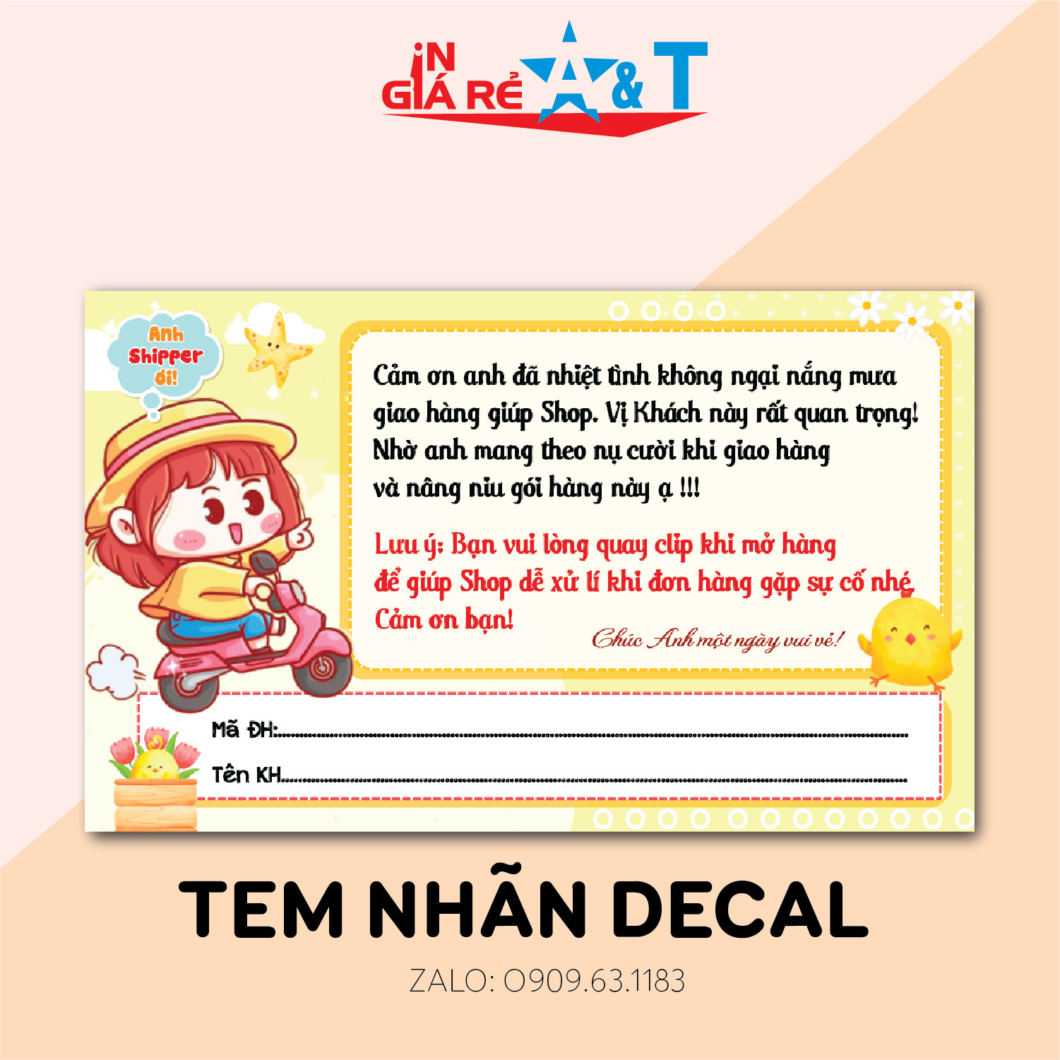 Combo 100 tem dán cảm ơn shipper, nhãn cám ơn shipper-mẫu 9