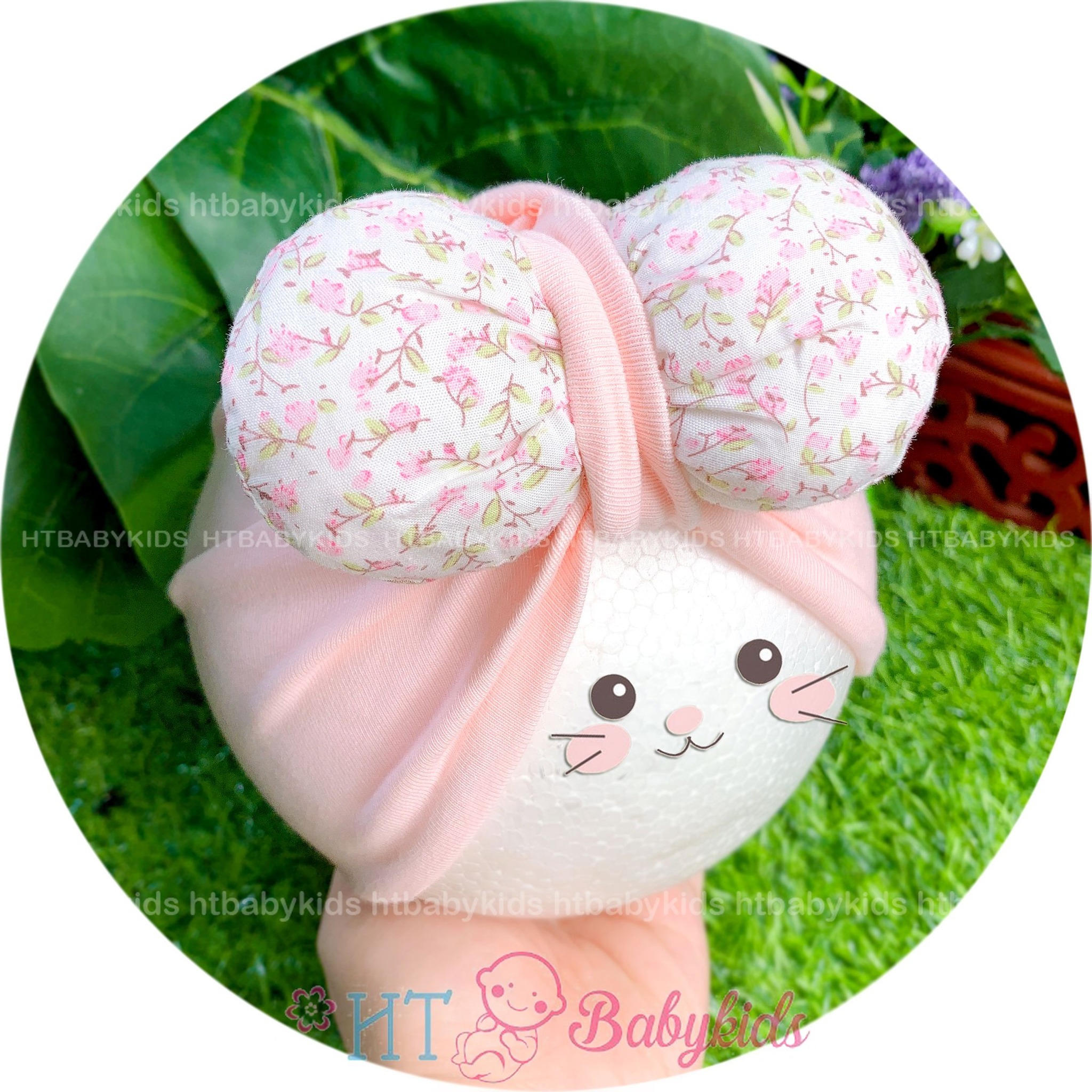 Mũ Turban Cho Bé Gái Nơ Tiểu Thư