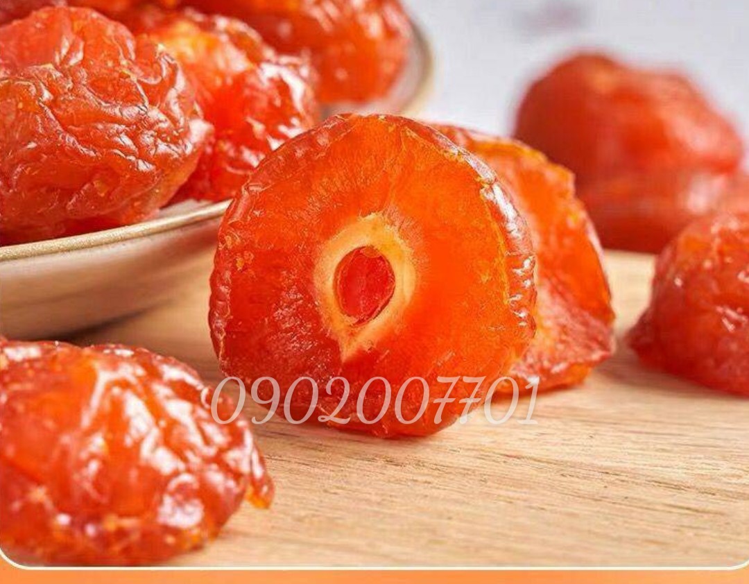 500g Mứt đào chẻ- Mứt anh đào thơm ngon - đồ ăn vặt miễn phí ship