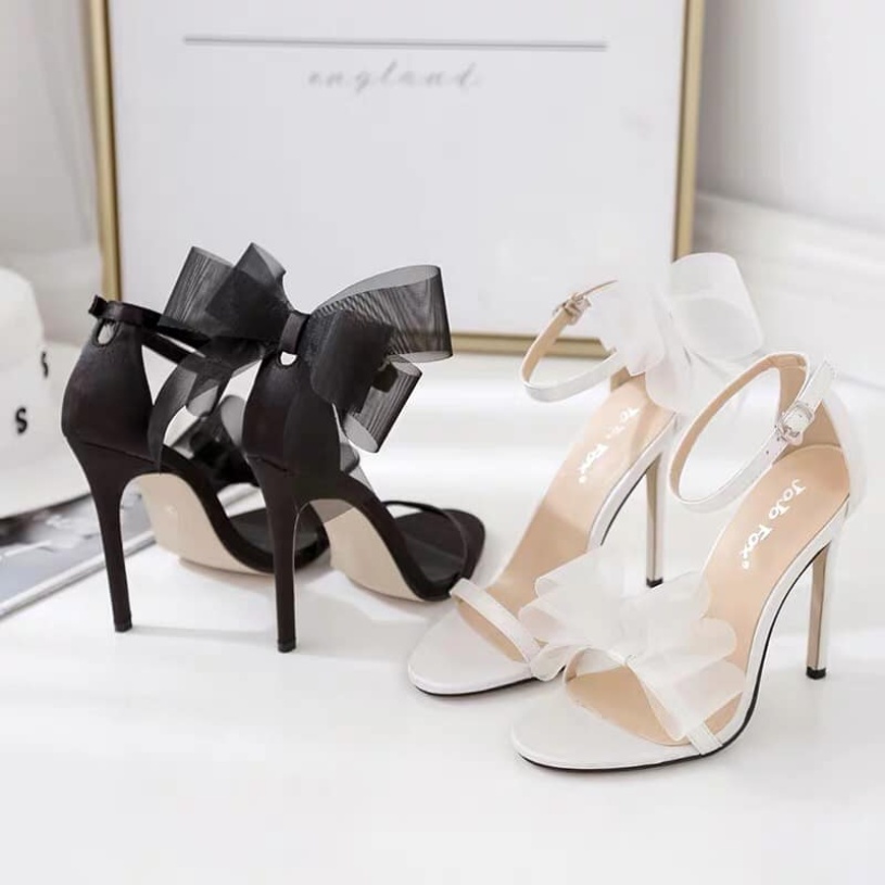 Sandal nữ/sandal cao gót nữ thắt nơ fom chuẩn giá rẻ
