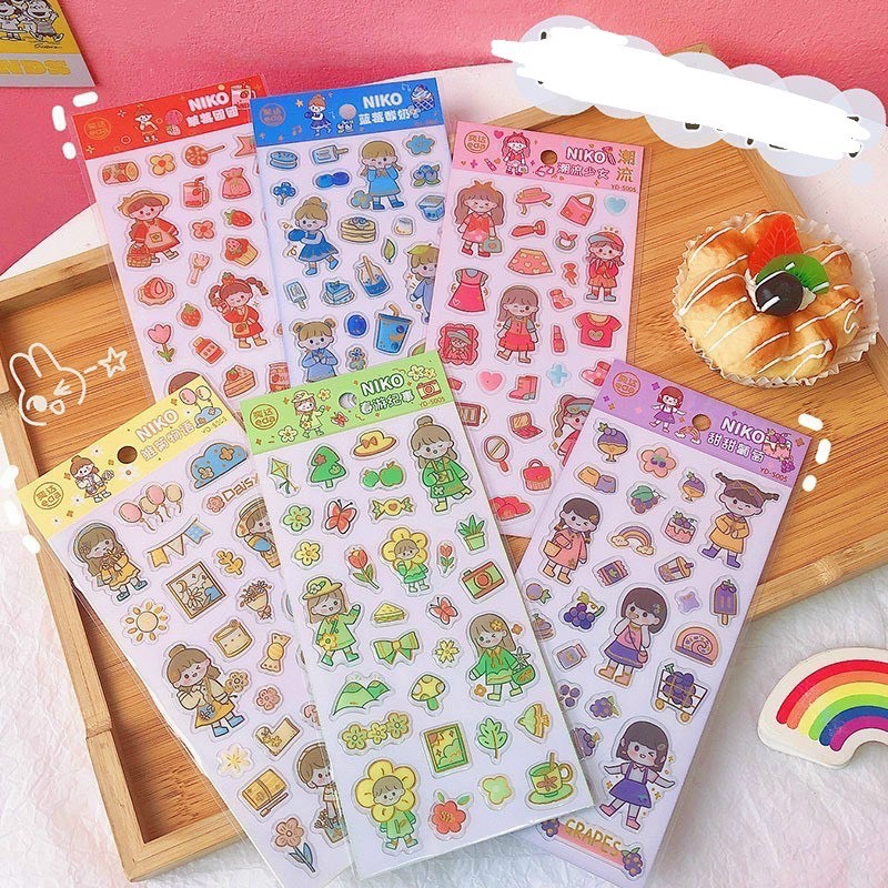 [ATKSHOP] Sticker nổi trang trí bé gái