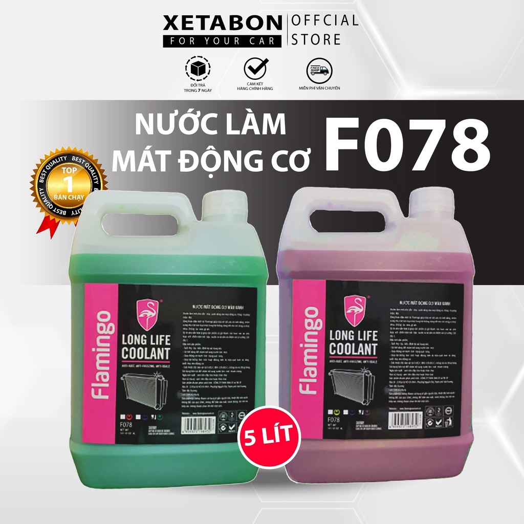 Nước Làm Mát Động Cơ Ô Tô Màu Đỏ Và Xanh Dung Tích 500ml Và 5 Lít Hàng Chính Hãng Mixasale 