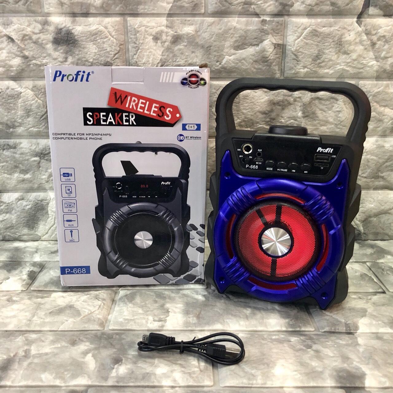 LOA BLUETOOTH KARAOKE P668 KÈM MICRO CÓ DÂY HÁT CỰC HAY