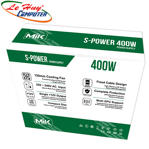 Nguồn máy tính mik s-power 400w