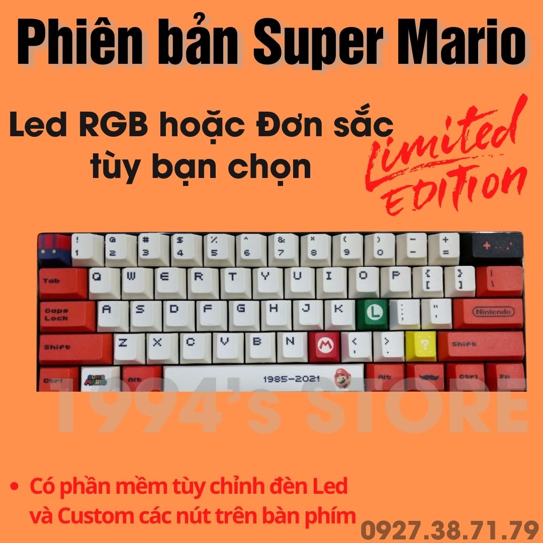 Bàn Phím Cơ RK61 Version 4.0 Limited HOTSWAP - Cáp Type C - Bluetooth 5.1 - Wireless 2.4G - Phần mềm Custom Led RGB
