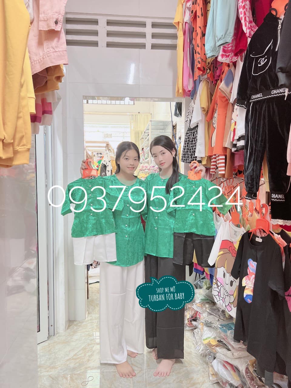 BỘ BÀ BA CƯNG XỈU CHO MẸ VÀ BÉ QUẦN ĐEN