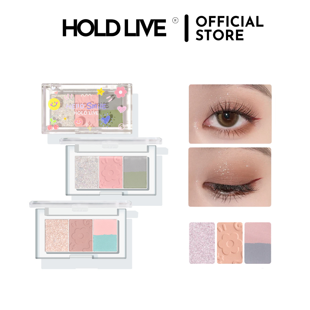 Bảng Phấn Mắt Bỏ Túi 4 Ô Màu HOLD LIVE Hello Smile HL 584