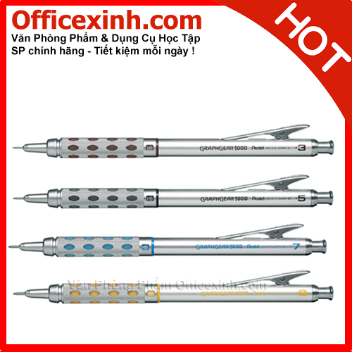 Bút chì bấm Pentel Graphgear 1000 0.3mm [Tặng ruột chì 0.3]