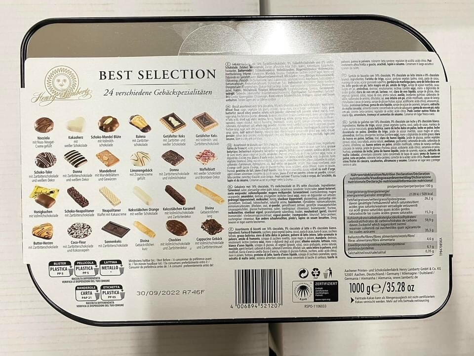 BÁNH QUY TƯƠI ĐỨC CHOCOLATE HENRY LAMBERTZ