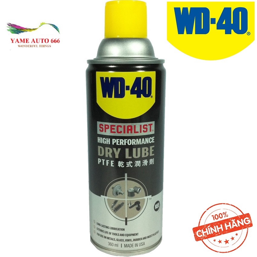 [HCM][ TIỆN ÍCH] Chai mỡ bò khô tác dụng cao WD-40 Specialist High Performance Dry Lube (360ml)