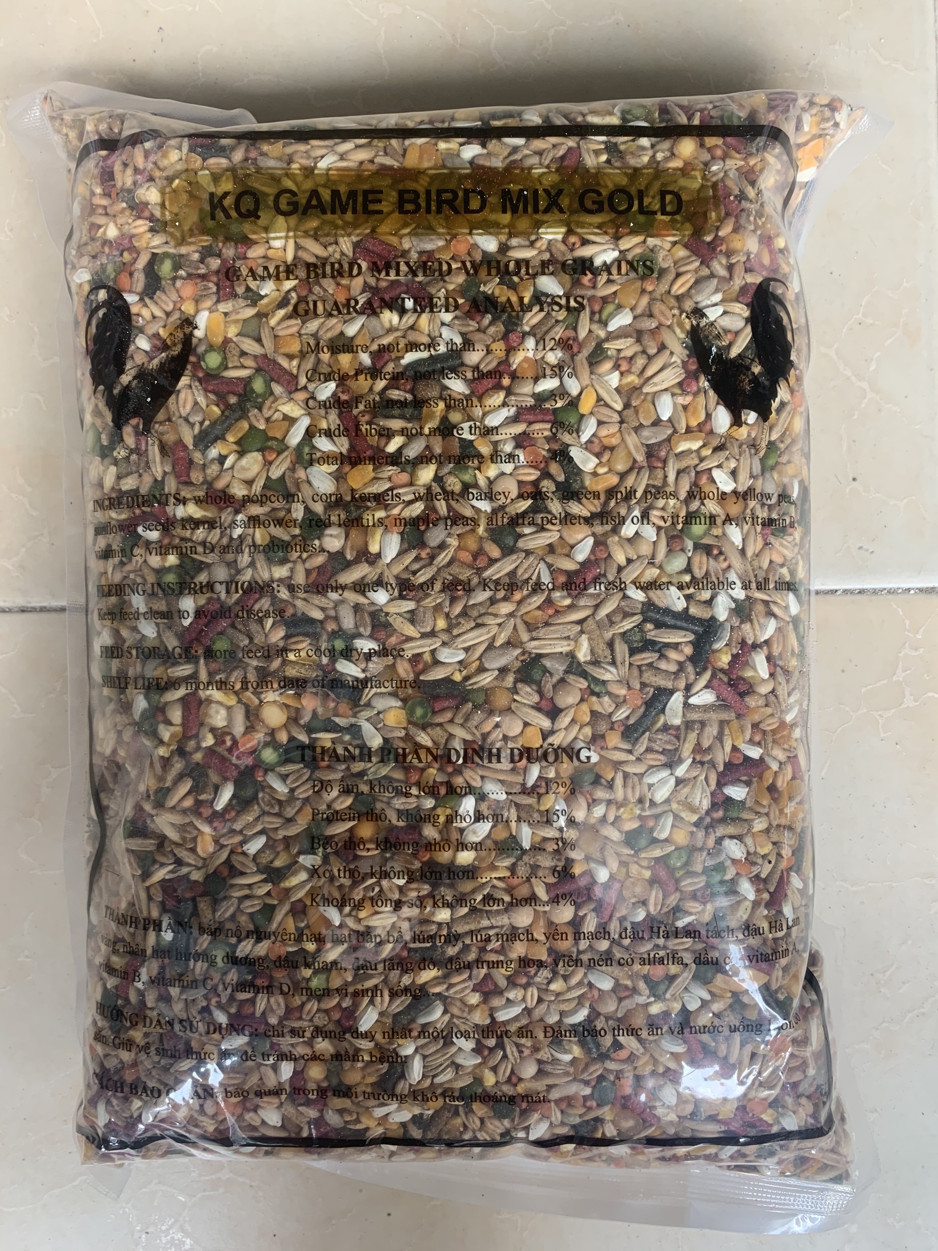 [Chọn loại] Ngũ Cốc Gà Đá GameBird KQ Bịch 2.26kg