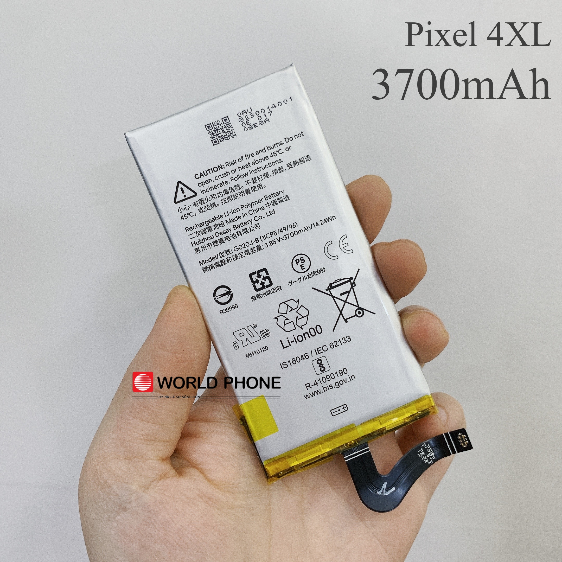 Pin mới GG Googel Pixel 4 , 4XL , Kèm keo dán lưng