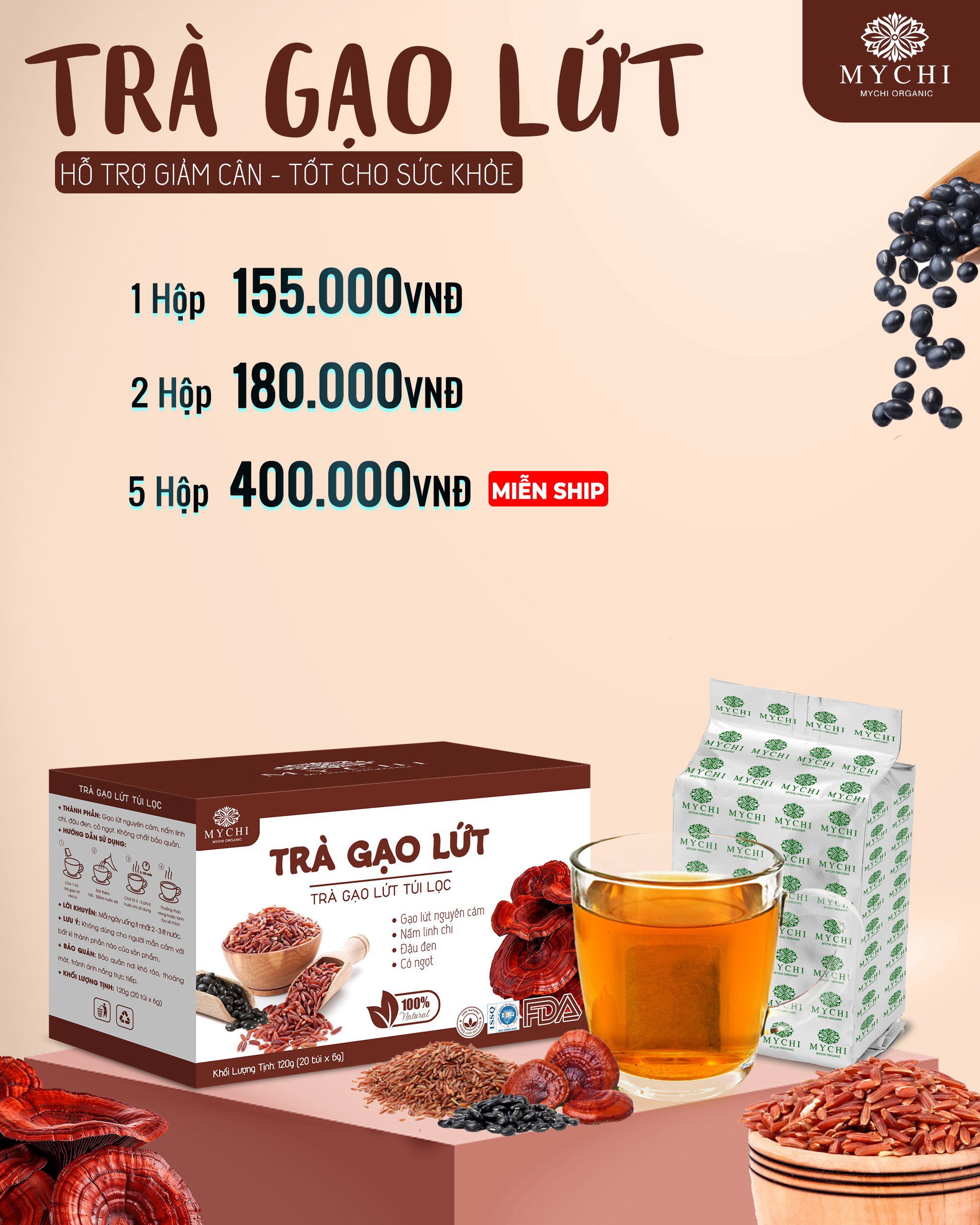 TRÀ GẠO LỨT (Chính Hãng)