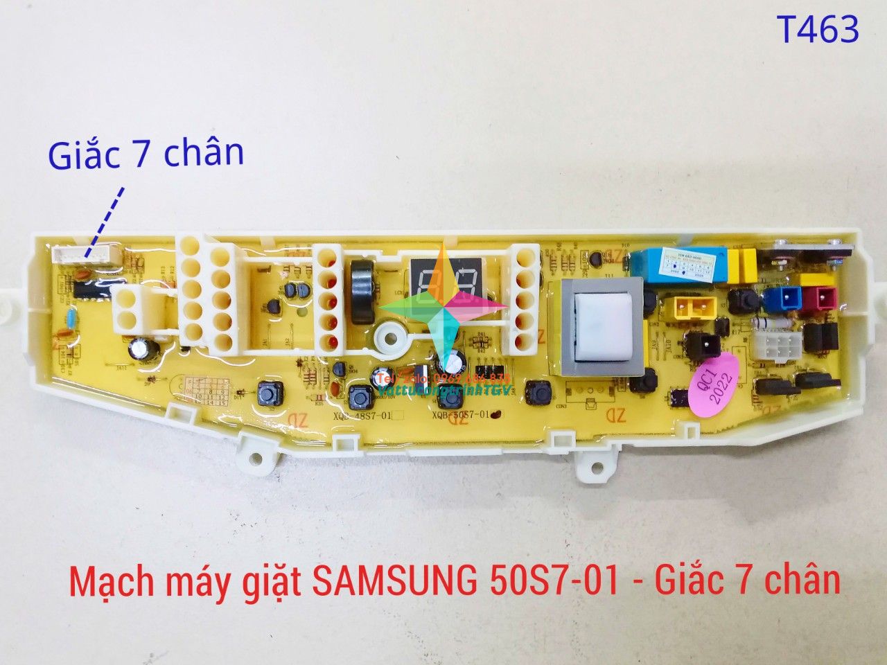 Mạch điều khiển máy giặt SAMSUNG cửa đứng SX 50S7-01 - Giắc 7 chân