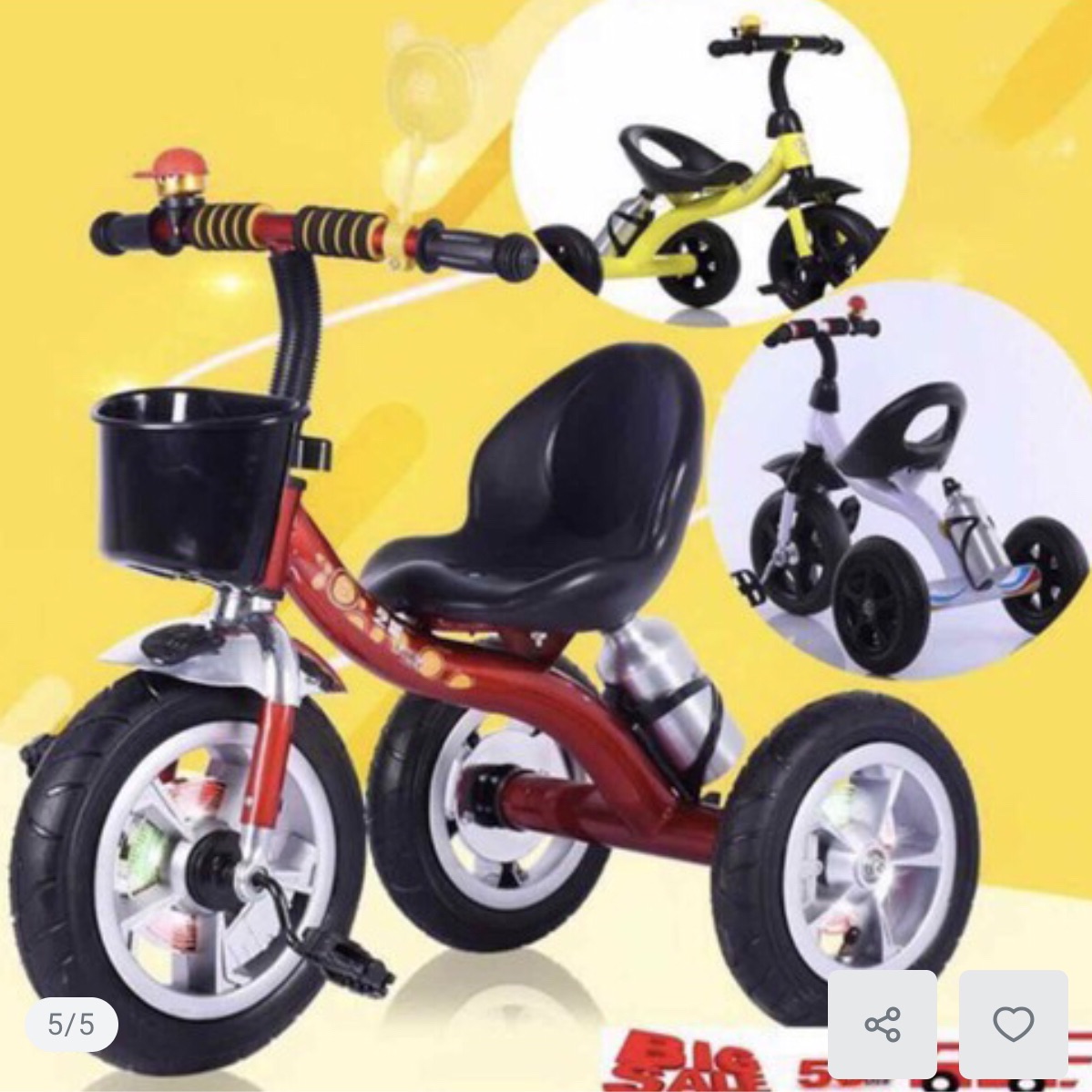 XE ĐẠP 3 BÁNH BÌNH NƯỚC CHO BÉ YÊU
