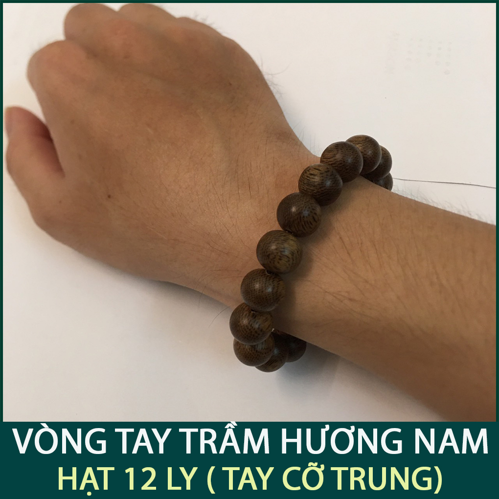 [HCM]Vòng tay Trầm Hương Trầm Tốc 12ly ( dành cho Nam tay cỡ Thon)
